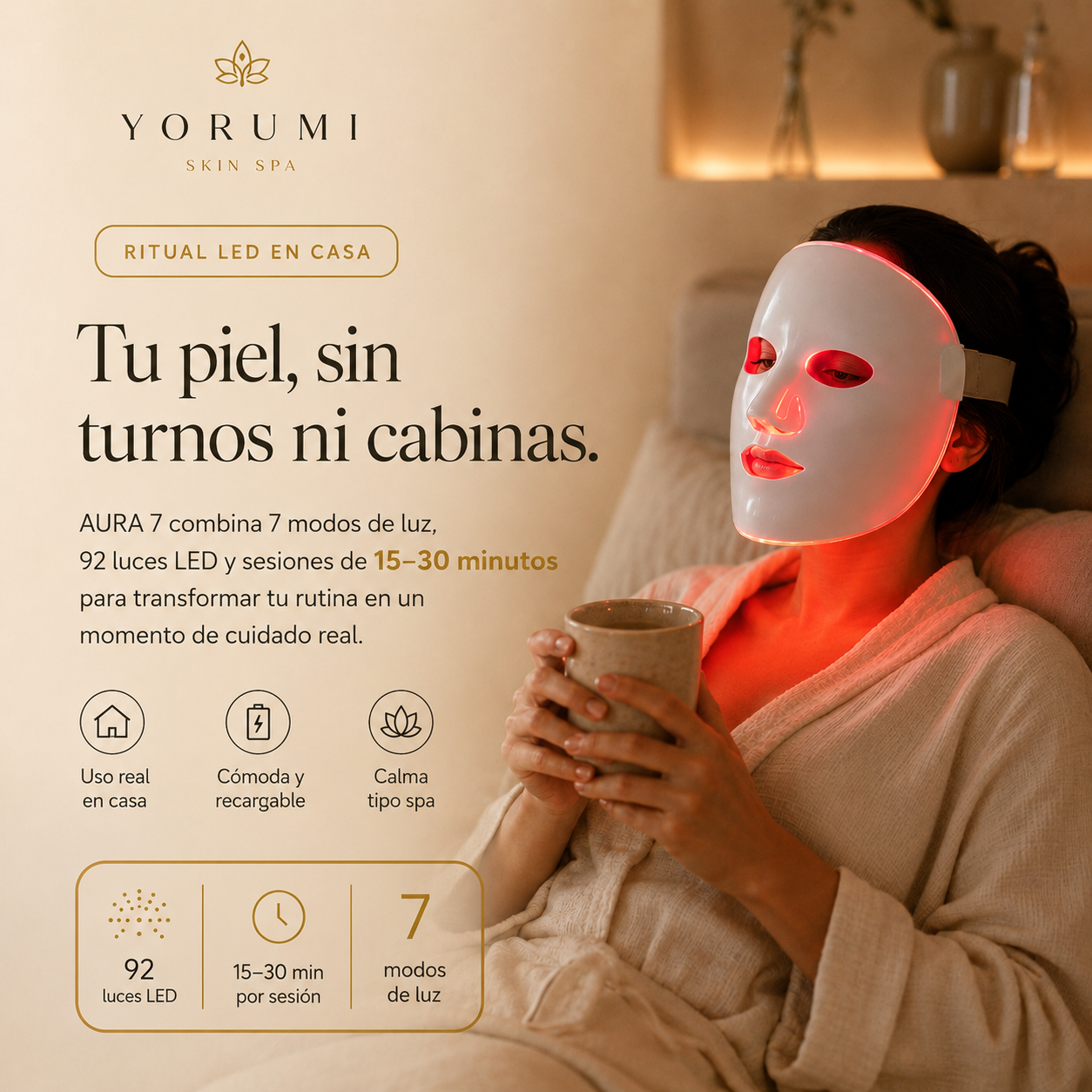 AURA 7 | Máscara Facial LED